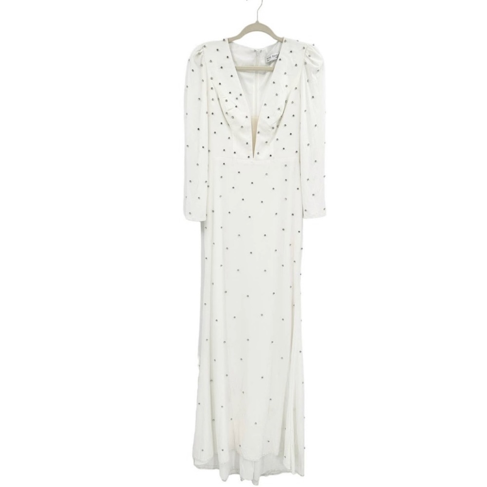 Mac Duggal White Gown with sequins